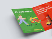 A4 Bi Fold Portrait Brochure Mockup Side View Preview 4