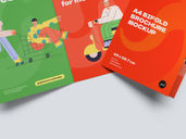 A4 Bi Fold Portrait Brochure Mockup Top View Preview 4