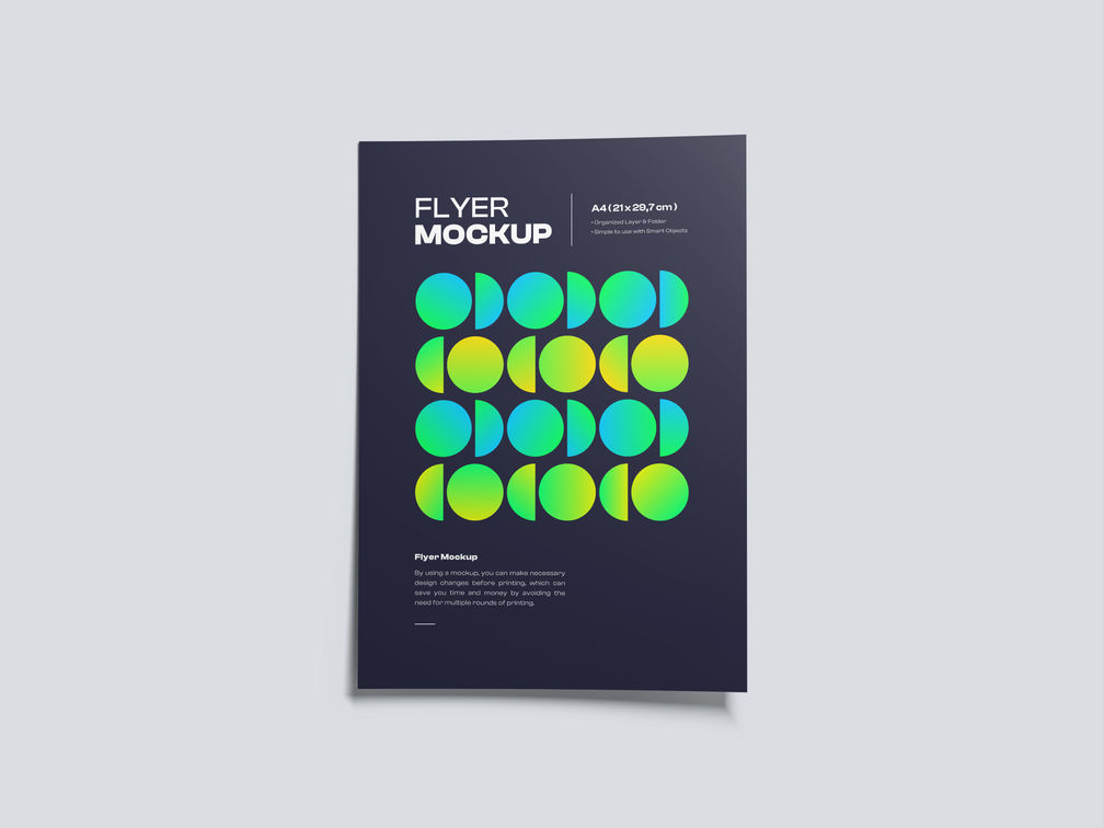 A4 Flyer Brochure Mockup Front View Preview 1
