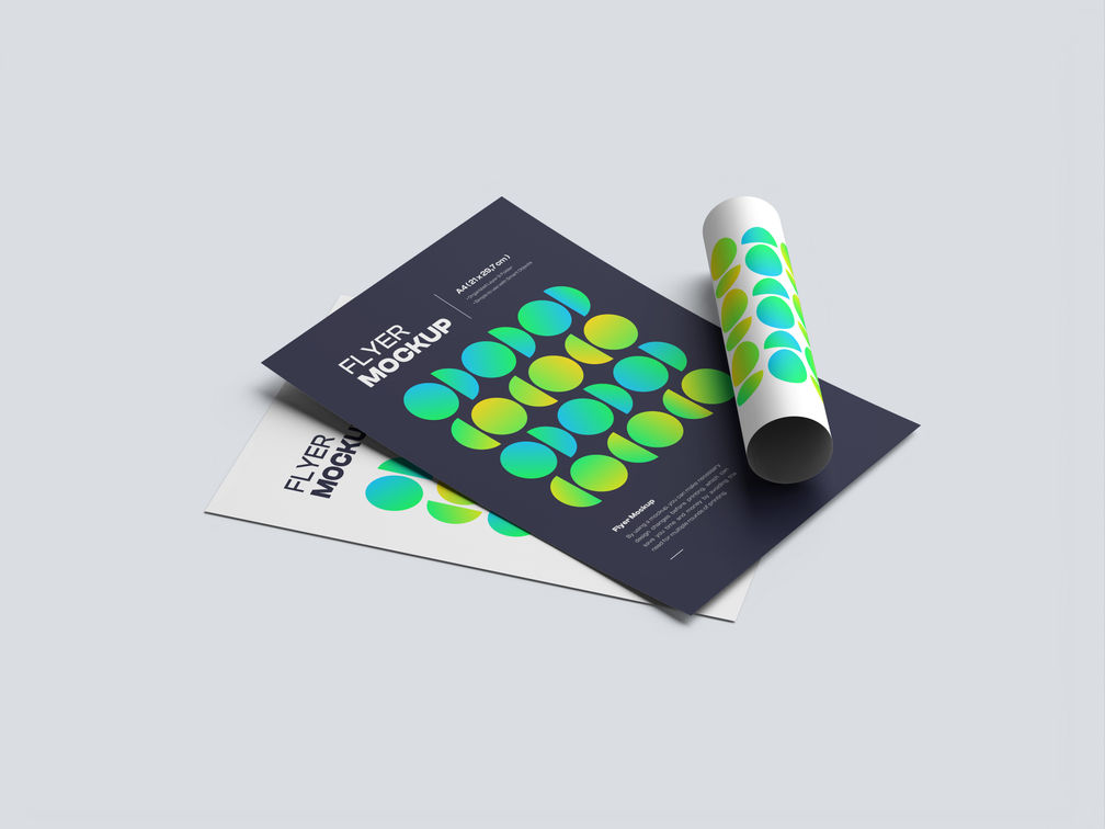 A4 Flyer Brochure Mockup Stack It View Preview 1