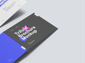 A5 Trifold Brochu Half Side View Preview 4