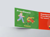 A5 Trifold Brochure Low Angle View Preview 3