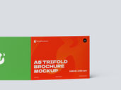 A5 Trifold Brochure Mockup Back20half Sid View Preview 4