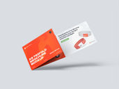 A5 Trifold Brochure Mockup Flying View Preview2