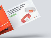 A5 Trifold Brochure Mockup Flying View Preview4