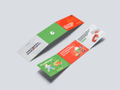 A5 Trifold Brochure Mockup Isometric View Preview 2