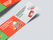 A5 Trifold Brochure Mockup Isometric View Preview 4