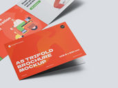 A5 Trifold Brochure Mockup Stack It View View Preview 4