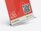 Acrylic Table Tent Mockup Flying View Preview 5