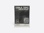Acrylic Table Tent Mockup Front View Preview 3