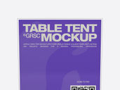 Acrylic Table Tent Mockup Front View Preview 4