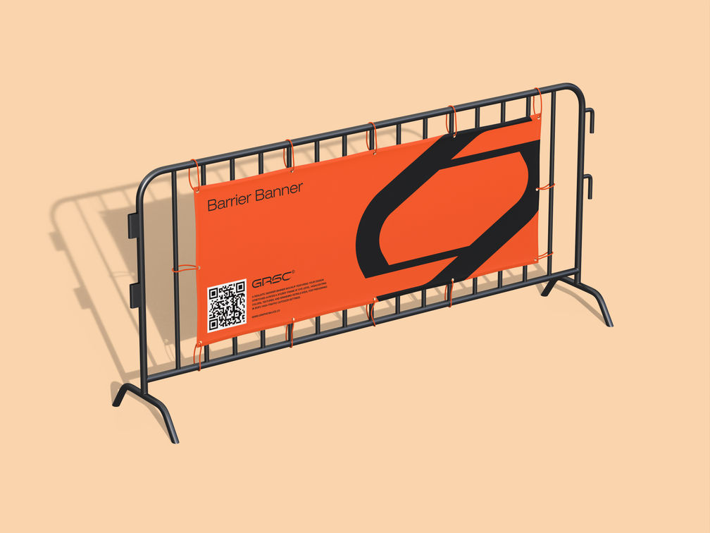 Barrier Banner Mockup Front View Preview 1