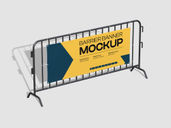 Barrier Banner Mockup Front View Preview 3