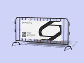 Barrier Banner Mockup Half Side View Preview 2
