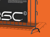 Barrier Banner Mockup Half Side View Preview 5