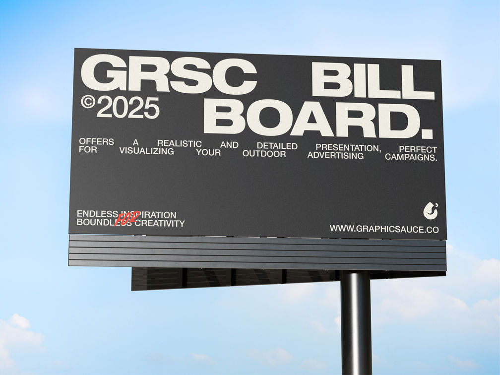 Billboard Double Side Mockup Front View Preview 1