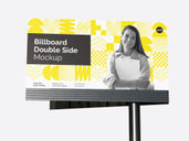 Billboard Double Side Mockup Front View Preview 2