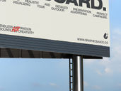 Billboard Double Side Mockup Half Side View Preview 5