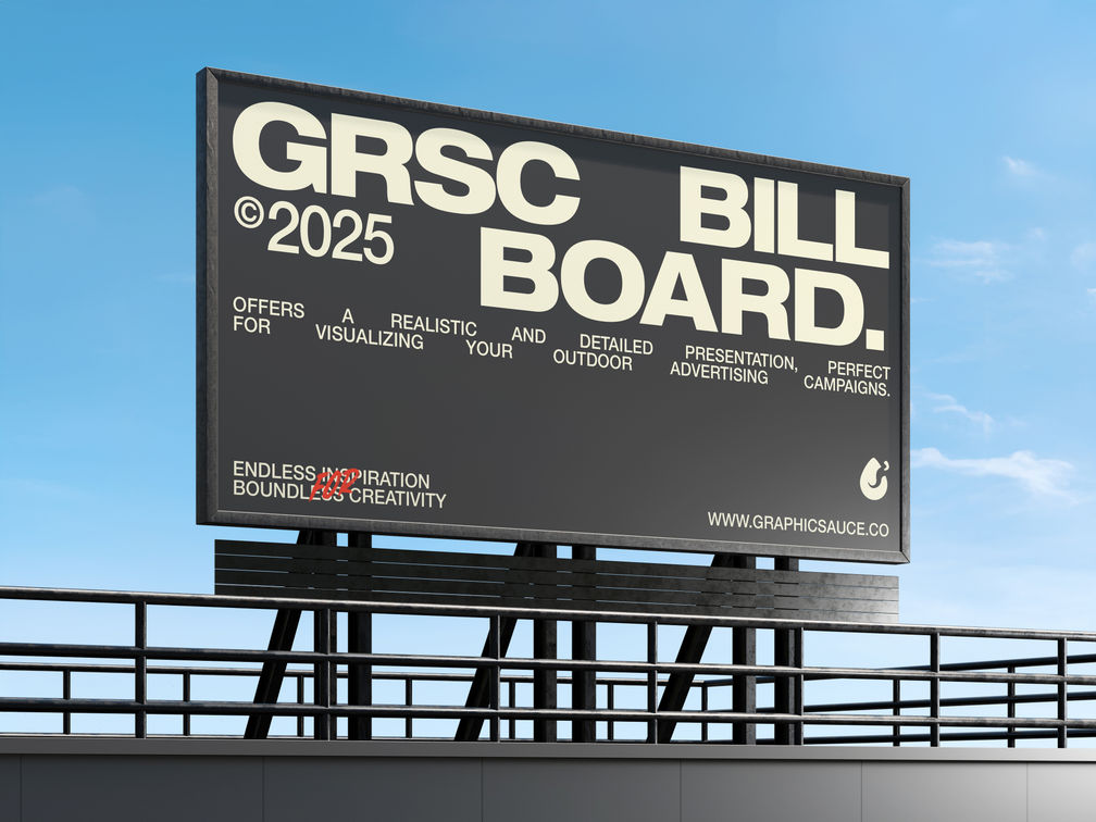 Building Billboard Mockup Half Side View Preview 1