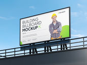 Building Billboard Mockup Low Angle View Preview 3
