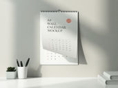 Calendar Wall Mockup Front View Preview 2