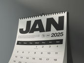 Calendar Wall Mockup Low Angle View Preview 3