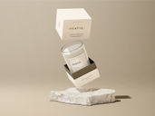 Candle Jar With Stone Mockup Flying View Preview 2