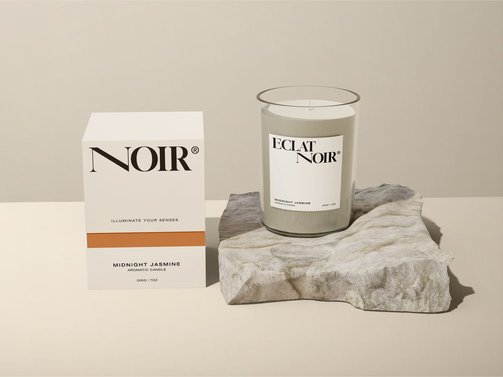 Candle Jar With Stone Mockup Front View Preview 1