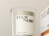 Candle Jar With Stone Mockup Low Angle View Preview 3