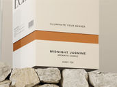 Candle Jar With Stone Mockup Low Angle View Preview 4