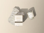 Candle Jar With Stone Mockup Top View Preview 2