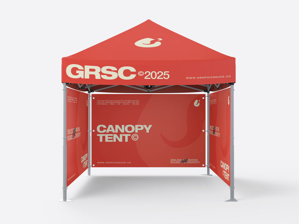 Canopy Tent Display Mockup Front View Preview 1