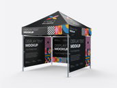 Canopy Tent Display Mockup Half Side View Preview 3