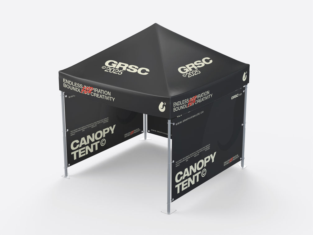 Canopy Tent Display Mockup Isometric View Preview 1