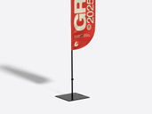 Convex Flag Mockup Half Side View Preview 5