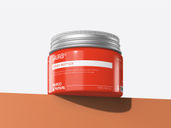 Cosmetic Jar Mockup Low Angle View Preview 2