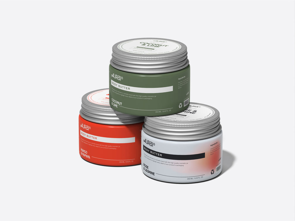 Cosmetic Jar Mockup Stack It View Preview 1