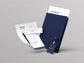 Document Folder Id Card With Pen Mockup Flying View Preview 2