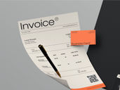 Document Folder Id Card With Pen Mockup Flying View Preview 3