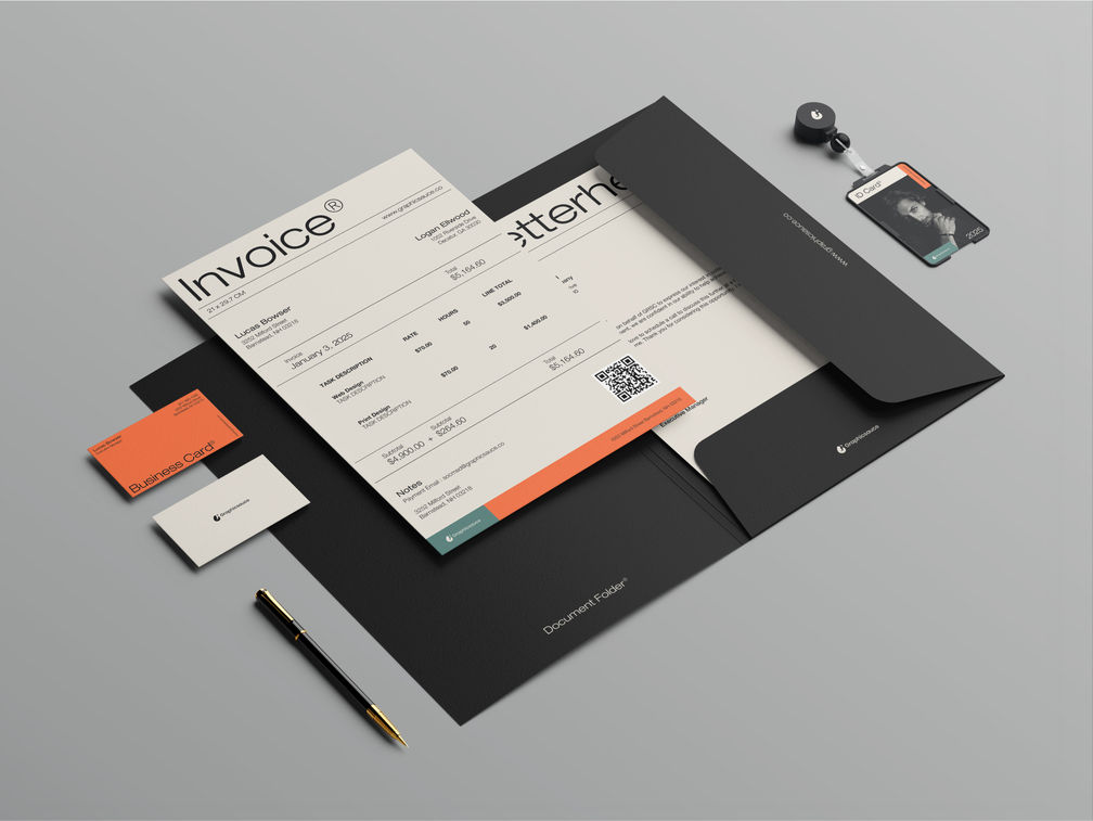 Document Folder Id Card With Pen Mockup Isometric View Preview 1