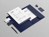Document Folder Id Card With Pen Mockup Isometric View Preview 2