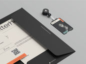 Document Folder Id Card With Pen Mockup Isometric View Preview 4