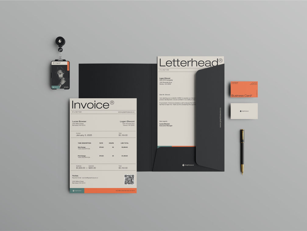 Document Folder Id Card With Pen Mockup Top View Preview 1