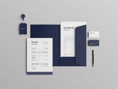 Document Folder Id Card With Pen Mockup Top View Preview 2