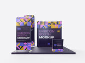 Exhibition Stand Booth Mockup Front View Preview 3