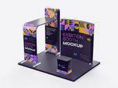 Exhibition Stand Booth Mockup Isometric View Preview 2