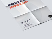 Folde Poster Mockup Isometric View Preview 4
