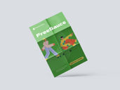Folded Poster Mockup Flying View Preview 2