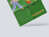 Folded Poster Mockup Flying View Preview 4