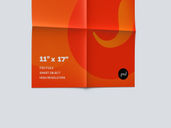 Folded Poster Mockup Half Side View Preview 4